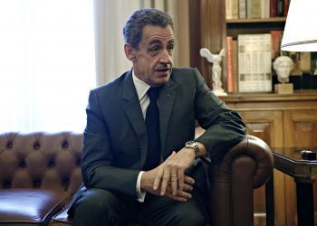 Meeting of the Greek President Prokopis Pavlopoulos and Nicolas Sarkozy who served as the President of France, in Athens, Greece on Oct. 23, 2017