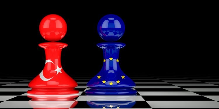 The EU and Turkey relations concept.