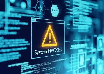 A computer popup box screen warning of a system being hacked, compromised software enviroment