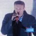 Russia, Moscow, August 25, 2013 - Russian politician Alexei Navalny against the background of a large screen