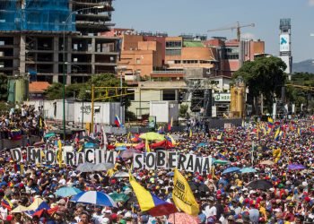 Demonstrators rally in support of EU's decision to recognize Venezuela's National Assembly President Juan Guaido as the nation Interim President.