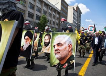 Quds Day rally, Parade of military forces, along with photographs of Qasem Soleimani, Iran Tehran, May 31, 2019