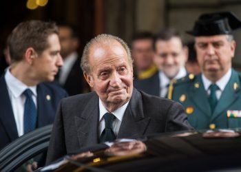 MADRID, SPAIN 03/25/2014 THE SPANISH MONARCHS, THE KING JUAN CARLOS I AND THE QUEEN SOFIA