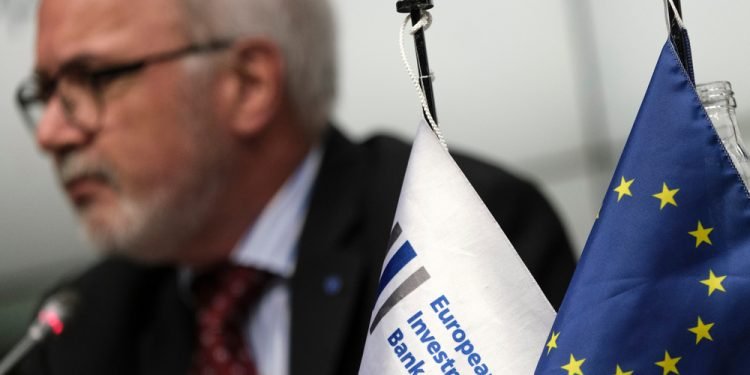 Brussels, Belgium. 30th January 2020. President of the European Investment Bank (EIB), Werner Hoyer, speaks during the annual press conference of the EIB.