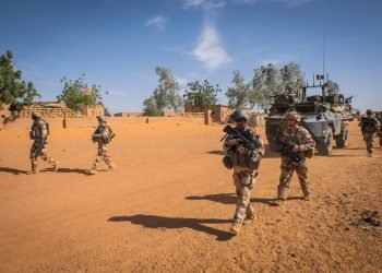 Ansongo, Mali - December 2015 : Daily life of french soldiers of barkhane military operation in Mali (Africa) launch in 2013 against terrorism in the area.