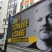 London, UK - September 7 2020: Extradition Case of Julian Assange versus USA starts today at the Old Bailey London, supporters are united in the fight.