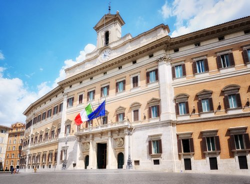 Rome, Palazzo Montecitorio, Italian Parliament.