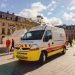 Paris, France - Oct. 2020 - A Renault Master medical ambulance and emergency vehicle of the first-aid unit of the Ordre de Malte (Order of Malta), a French catholic charity, in Place Vendôme Square