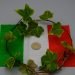 A coin, in the midst of ivy leaves, above an Italian flag. Concept of new institution, of the ministry for ecological transition