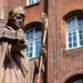 Hamburg, Germany-June 25, 2011: Statue of St Angsar, Archbishop Ansgar von Hamburg - Bremen, the founder of Hamburg cathedral in Old Town