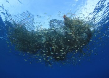 Ghost,Net.,Abandoned,Fishing,Net,Pollution,Of,Ocean,Environment