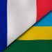 Two states flags of France and Rwanda. High quality business background. 3d illustration