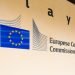 BRUSSELS, BELGIUM - AUG 9, 2014: Berlaymont building entrance. Berlaymont houses headquarters of European Commission.