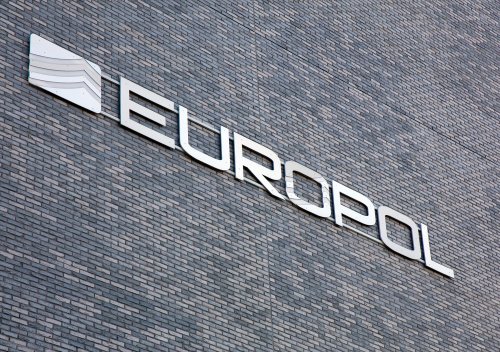 Amsterdam, Netherlands -february 11, 2018: Facade of the europol building in the hague, Netherlands