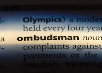 ombudsman word in a dictionary. ombudsman concept.