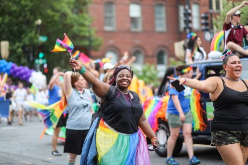 Washington, D.C. / USA - June 8, 2019: The Capital Pride Parade takes place every year on a Saturday in June between Dupont Circle and Logan Circle.