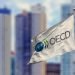 August 23, 2019, Brazil. In this photo illustration the Organisation for Economic Co-operation and Development (OECD) soon appears on a flag.