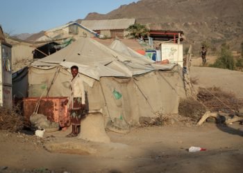 Taiz, Yemen- 04 Feb 2021 : Yemenis who were displaced from their villages after being forcibly expelled by the Houthi militia west of Taiz