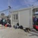 LESVOS, GREECE - october 14, 2015. Refugee migrants, arrived on Lesvos in dinghy boats, they wait in refugee camps for the ferry to Athens continuing their journey through Europe to seek asylum.