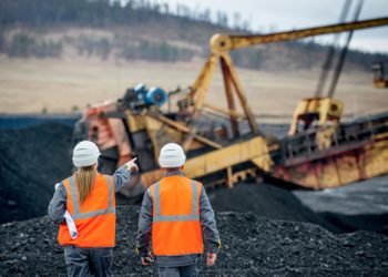Coal,Mine,Workers,In,An,Open,Pit