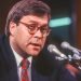 WASHINGTON, DC, USA - NOVEMBER 12, 1991: William Barr, nominee for U.S. Attorney General, appears before Senate Judiciary Committee.