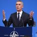 Brussels, Belgium. 27th June 2019. Secretary General Jens Stoltenberg gives a press conference on the results of the Nato Foreign ministers meeting at NATO headquarters.