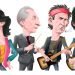 Caricatures of musician characters