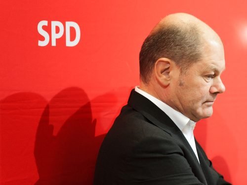 Berlin, Germany, 2016-02-22: Olaf Scholz from the Social Democrats takes part in the meeting at the party headquarter