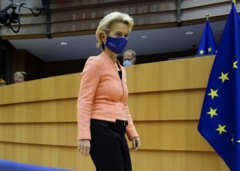 European,Commission,President,Ursula,Von,Der,Leyen,Wears,A,Face