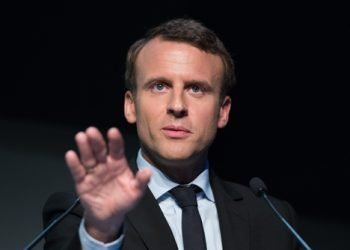 Paris,,France,-,April,,13,2017,:,Emmanuel,Macron,At