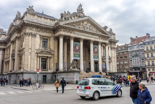 Brussels,,Belgium,-,April,17,:,A,Police,Car,Is