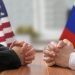 Negotiation,Of,Usa,And,Russia.,Statesman,Or,Politicians,With,Clasped