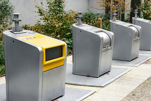 Bordeaux,,France.,October,30,,2019.,Modern,Underground,Garbage,Containers,For