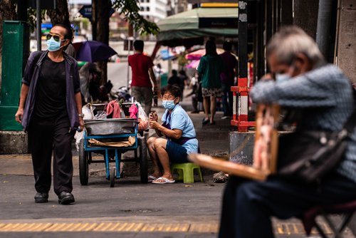 Bangkok,,Thailand,-,August,2021:,Aged,Asian,Thai,Street,Vendor