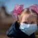 A child in a medical mask during a coronavirus pandemic