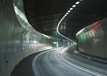 Tunnel Vision Lights Highway Driving A Car Tunnel