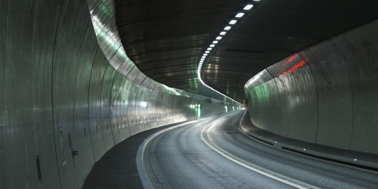 Tunnel Vision Lights Highway Driving A Car Tunnel