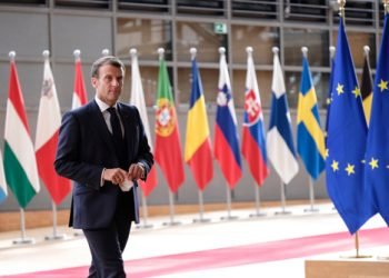 French,President,Emmanuel,Macron,Arrives,At,The,First,Face-to-face,Eu