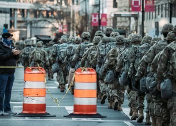 Washington,Dc,Usa,-,1-19-2021,National,Guard,Troops,Patrolling,The