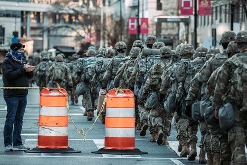 Washington,Dc,Usa,-,1-19-2021,National,Guard,Troops,Patrolling,The