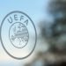 Uefa,Logo,At,The,Organization's,Headquarters,In,Nyon,Switzerland,On