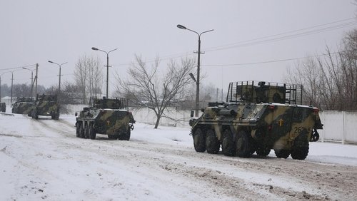 Kharkiv,,Ukraine,-,January,,31,,2022:,A,Column,Of,Armored