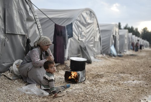 Syrian,Refugees,Families,Who,Came,From,Kobani,District,Living,In