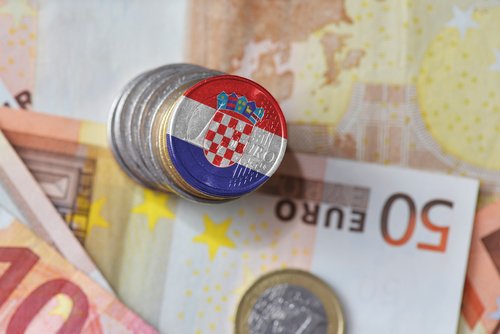 Euro,Coin,With,National,Flag,Of,Croatia,On,The,Euro