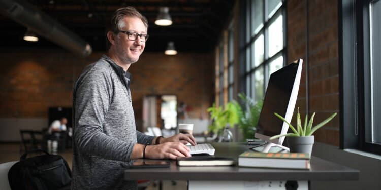 Man working in an office