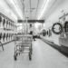 Free washing machine in self service laundry room image, public domain CC0 photo.