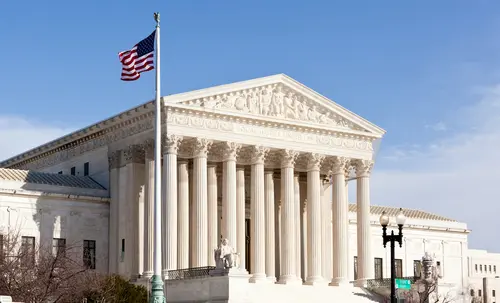 Facade,Of,Us,Supreme,Court,In,Washington,Dc,On,Sunny