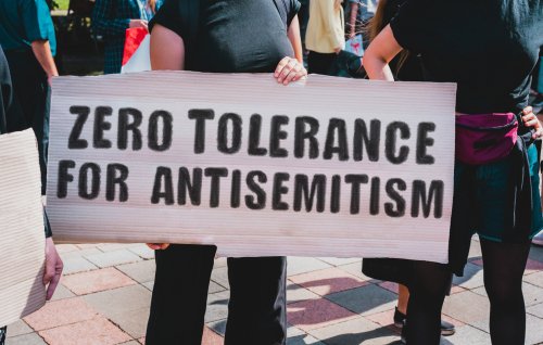 The,Phrase,",Zero,Tolerance,For,Antisemitism,",Drawn,On