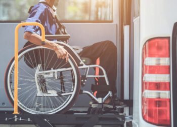 Disabled,Bus,Concept,:,Disabled,People,Sitting,On,Wheelchair,And