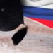 Black,Graduation,Hat,On,Russia,Flag,,Education,Concept,,Top,View